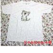 画像5: にゃんにゃん4号 大笑いするネコ 猫Tシャツ 春夏 白 M・L  (5)