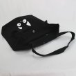 画像5: 黒猫トートバッグ シンプル 正方形バッグ ネコ柄 コットン 黒地 軽量 普段使い レディース メンズ キッズ BA34 (5)
