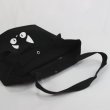 画像9: 黒猫トートバッグ シンプル 正方形バッグ ネコ柄 コットン 黒地 軽量 普段使い レディース メンズ キッズ BA34 (9)