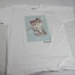 画像4: オリジナルTシャツ 猫Tシャツ haruaデザイン コットン 白 レディース ガールズ キッズ かわいいもこもこ猫 (4)