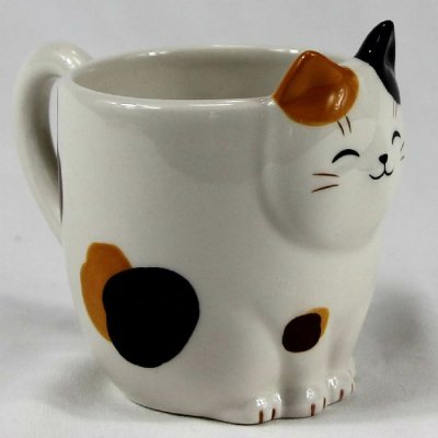 画像2: 猫マグカップ 猫びより みけ 猫物語 陶器 猫柄 ネコ柄 ねこ柄 猫雑貨 ネコ雑貨 ねこ雑貨