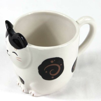 画像2: 猫マグカップ 猫びより ぶち 猫物語 陶器 猫柄 ネコ柄 ねこ柄 猫雑貨 ネコ雑貨 ねこ雑貨