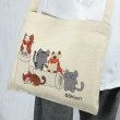 画像4: Shiyori 猫サコッシュ キャンバス かわいい猫集団ニャンッニャニャニャ ５匹の仲間たち (4)