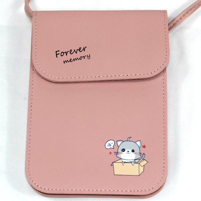 猫柄ポーチ ポシェット 斜め掛け スマホや小物入れに ピンク地 軽量 レディース 猫tシャツ 人気の猫柄バッグなど可愛い猫 グッズ通販専門店 K2アートギャラリー猫ハウス