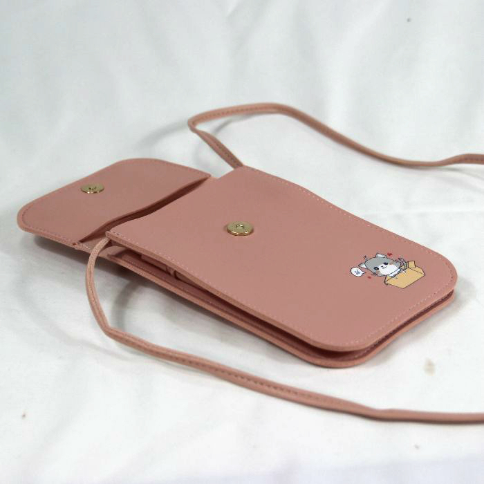 猫柄ポーチ ポシェット 斜め掛け スマホや小物入れに ピンク地 軽量 レディース 猫tシャツ 人気の猫柄バッグなど可愛い猫 グッズ通販専門店 K2アートギャラリー猫ハウス