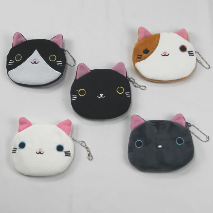 猫柄小銭入れ 5色セット 財布 コインケース ミニポーチ 小物入れ おもしろ かわいい レディース キッズ ギフト プレゼント 猫tシャツ 人気の猫 柄バッグなど可愛い猫グッズ通販専門店 K2アートギャラリー猫ハウス