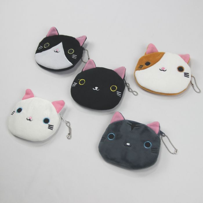 猫柄小銭入れ 財布 コインケース ミニポーチ 小物入れ おもしろ かわいい レディース キッズ ギフト プレゼント 灰 - 猫Tシャツ 人気の猫 柄バッグなど可愛い猫グッズ通販専門店｜K2アートギャラリー猫ハウス