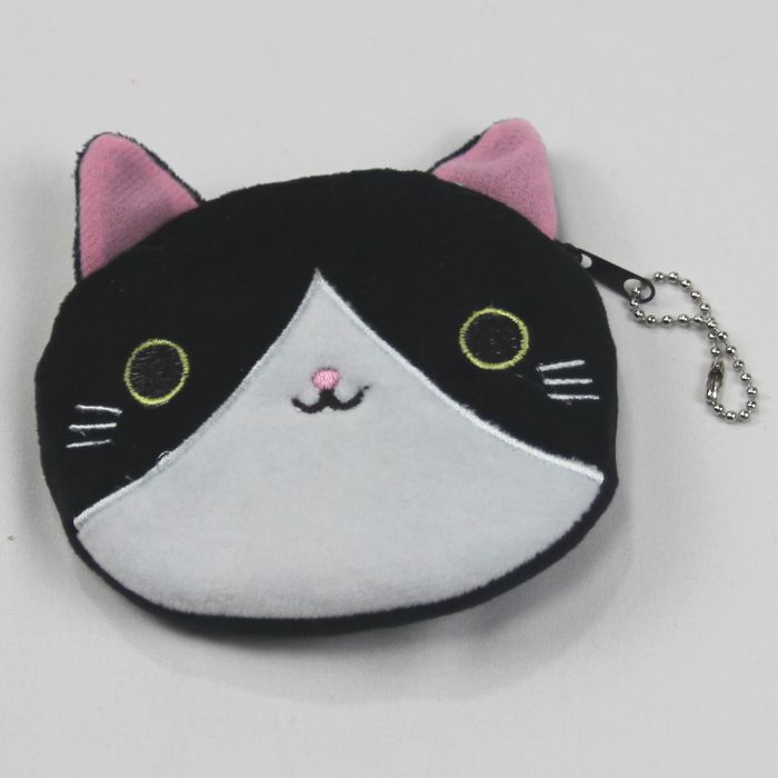 猫柄小銭入れ 財布 コインケース ミニポーチ 小物入れ おもしろ かわいい レディース キッズ ギフト プレゼント 白黒 - 猫Tシャツ 人気の猫 柄バッグなど可愛い猫グッズ通販専門店｜K2アートギャラリー猫ハウス
